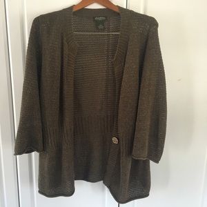 Eddie Bauer Cardigan - Olive Green